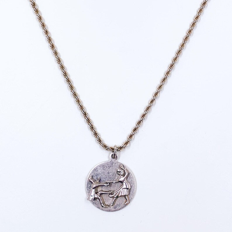 Vintage Sterling Couple Dancing Charm, Sterling 3D Dancers Pendant