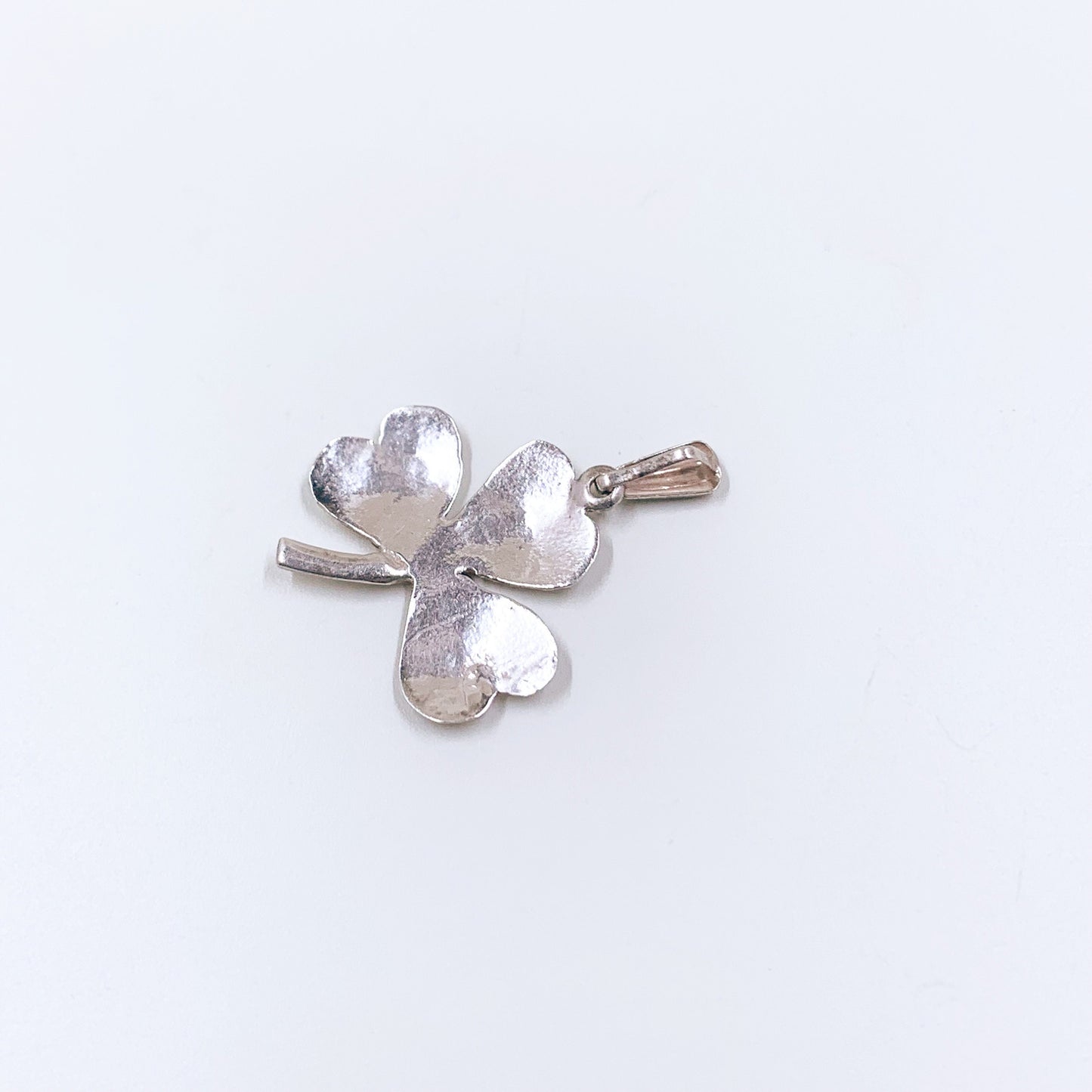 Vintage Silver Three Leaf Clover Charm | Silver Lucky Clover Charm