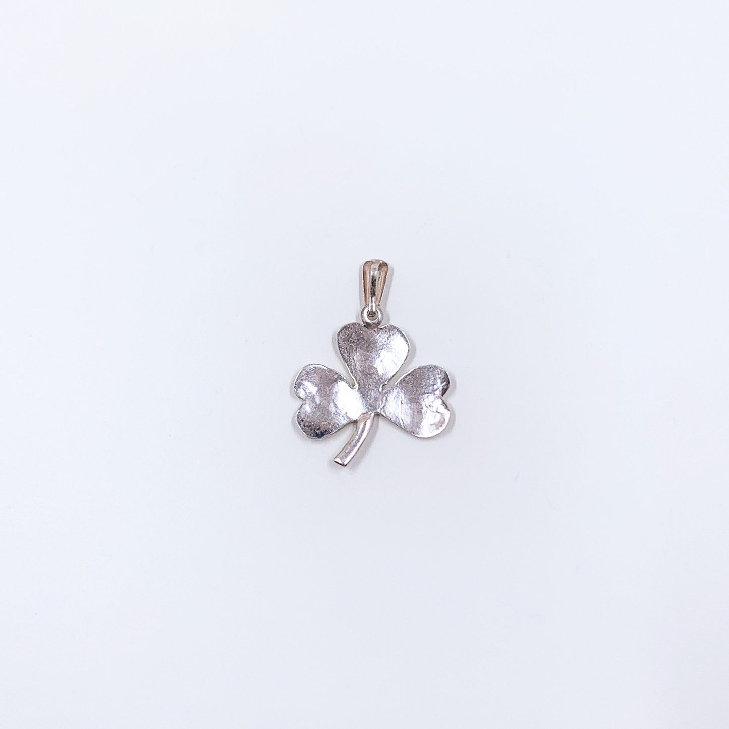 Vintage Silver Three Leaf Clover Charm | Silver Lucky Clover Charm