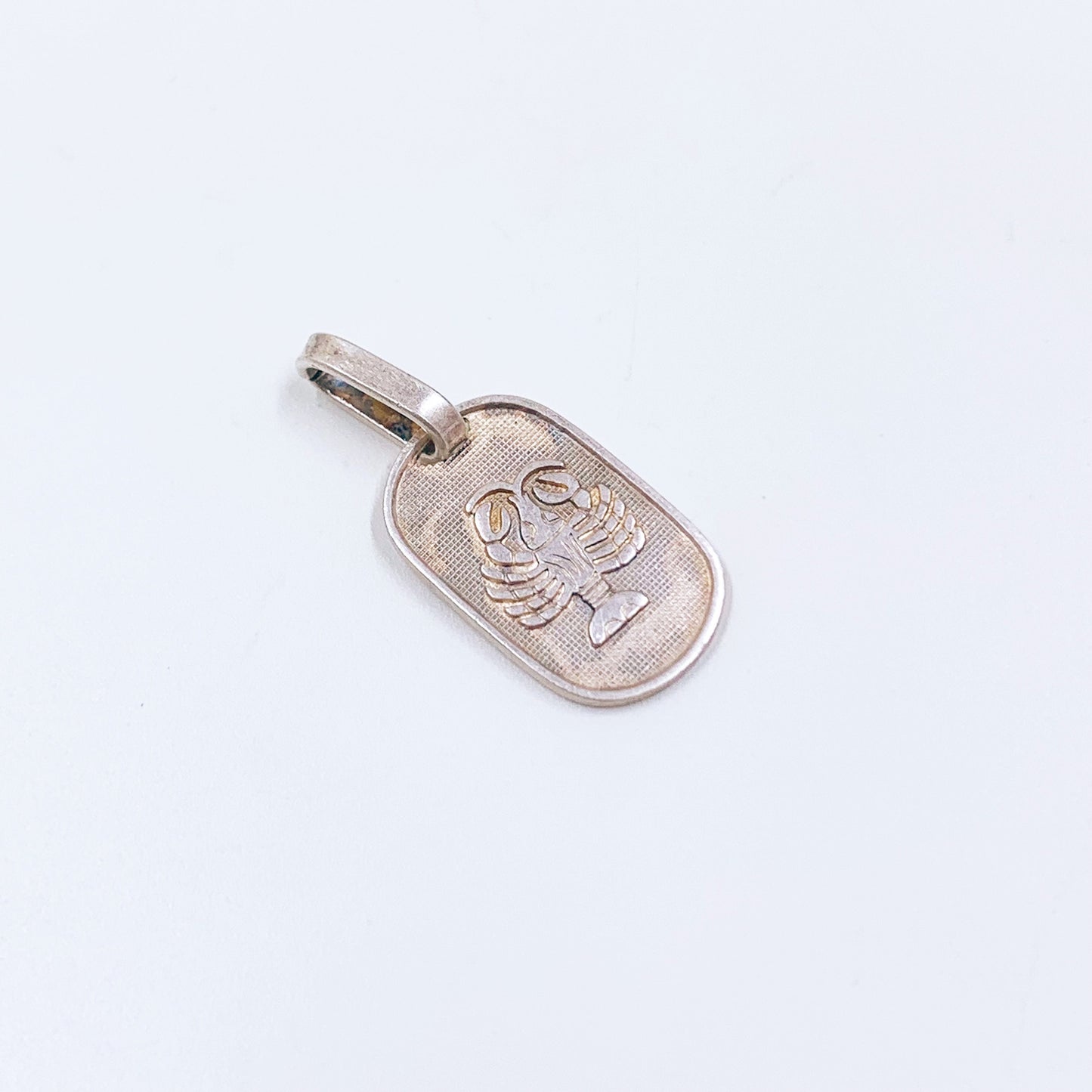 Vintage Silver Cancer Charm | Vintage Cancer Zodiac Charm | June July Birthday Horoscope Astrology Charm