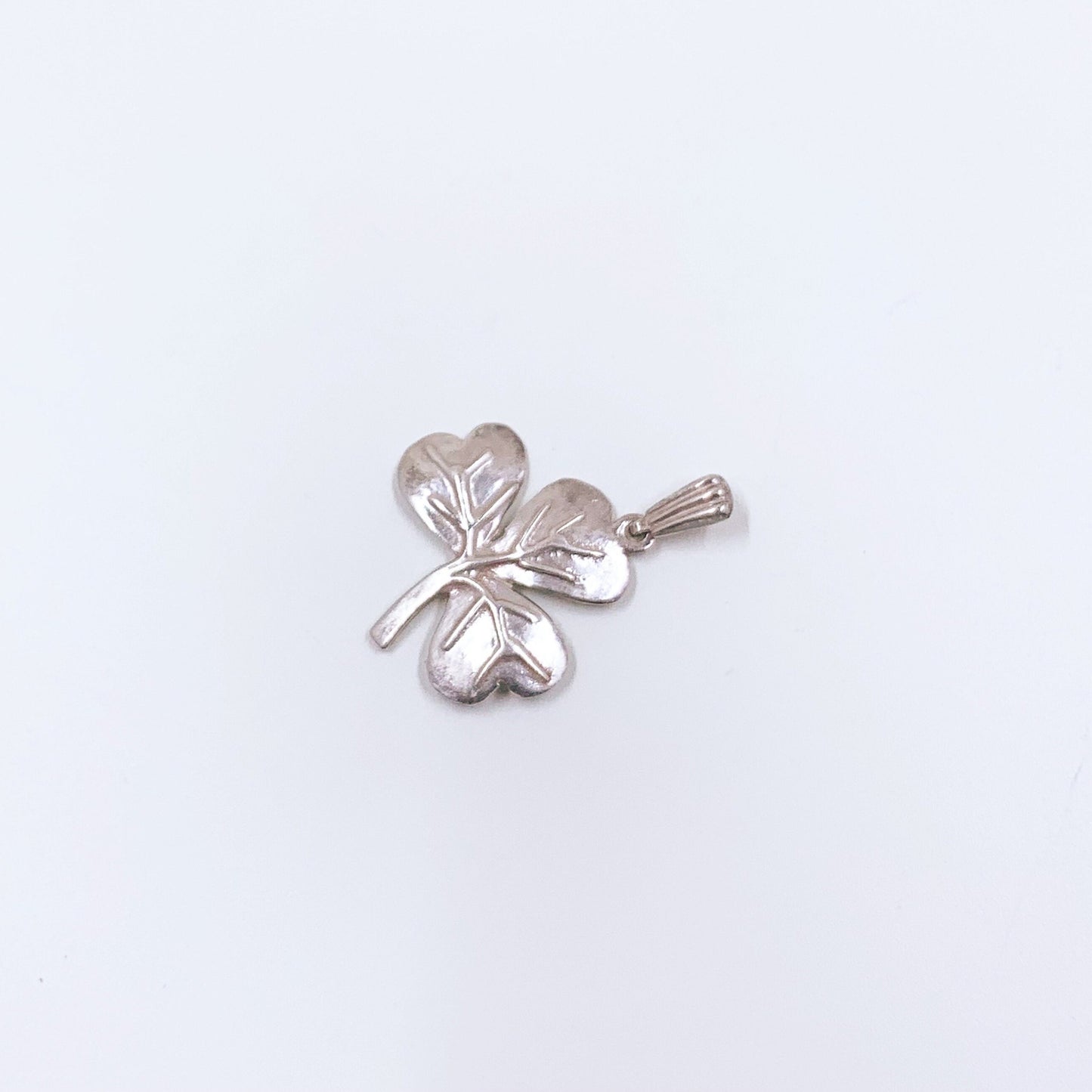 Vintage Silver Three Leaf Clover Charm | Silver Lucky Clover Charm