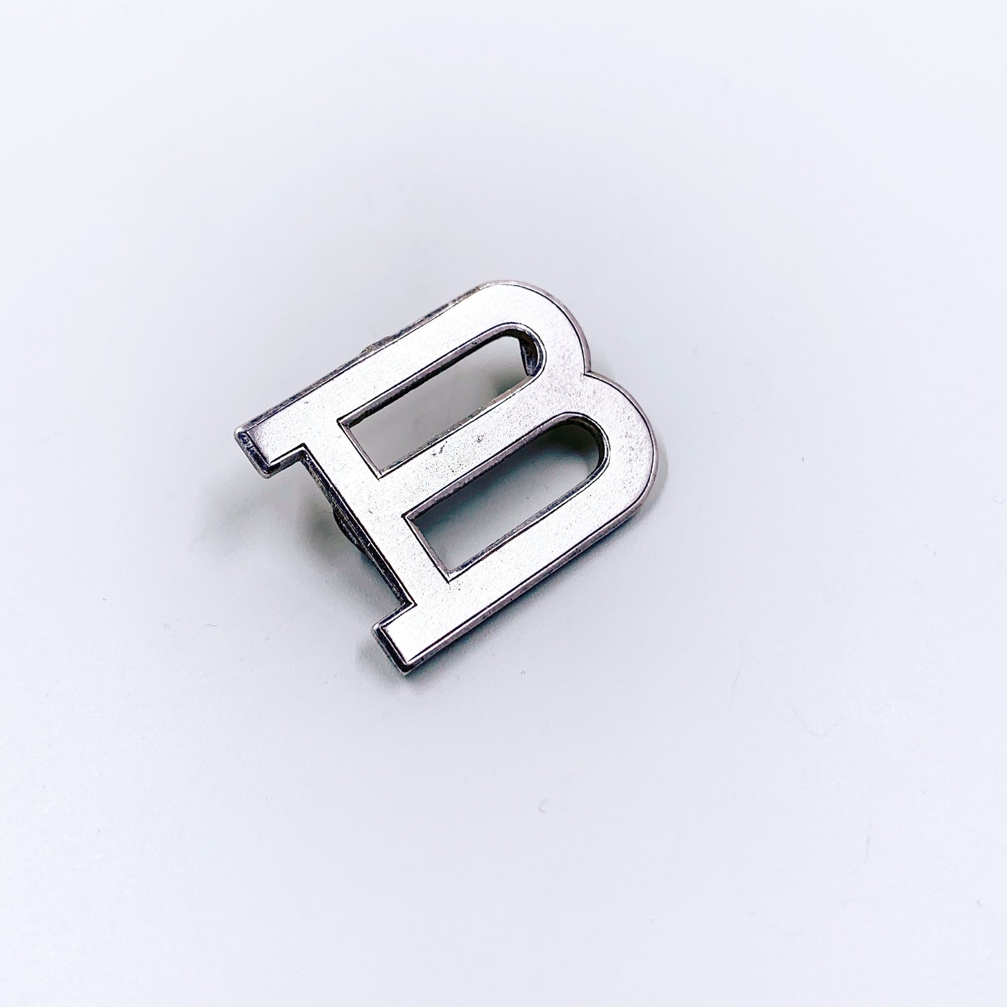 Antique Silver Letter B Brooch | Silver Monogram Letter B Brooch