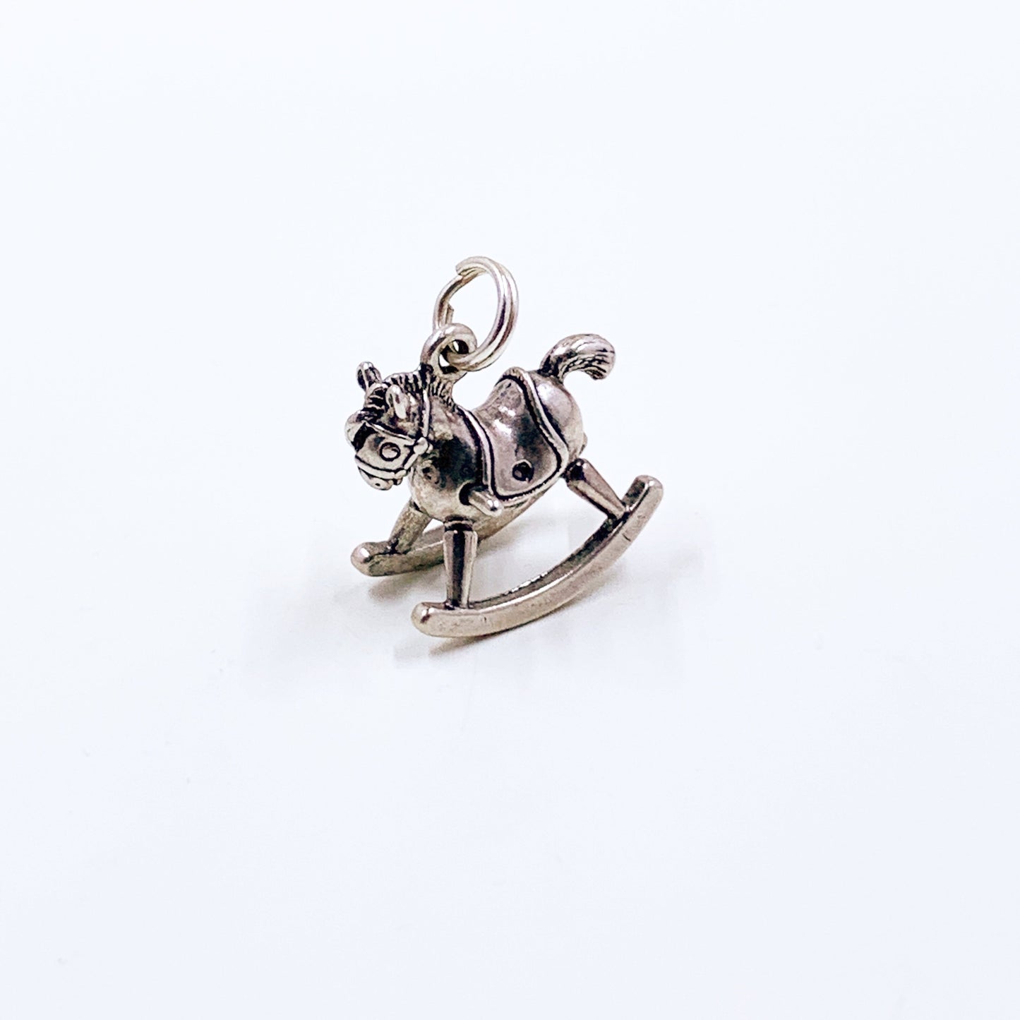 Vintage Sterling Silver Rocking Horse Charm | 3D Rocking Horse Charm