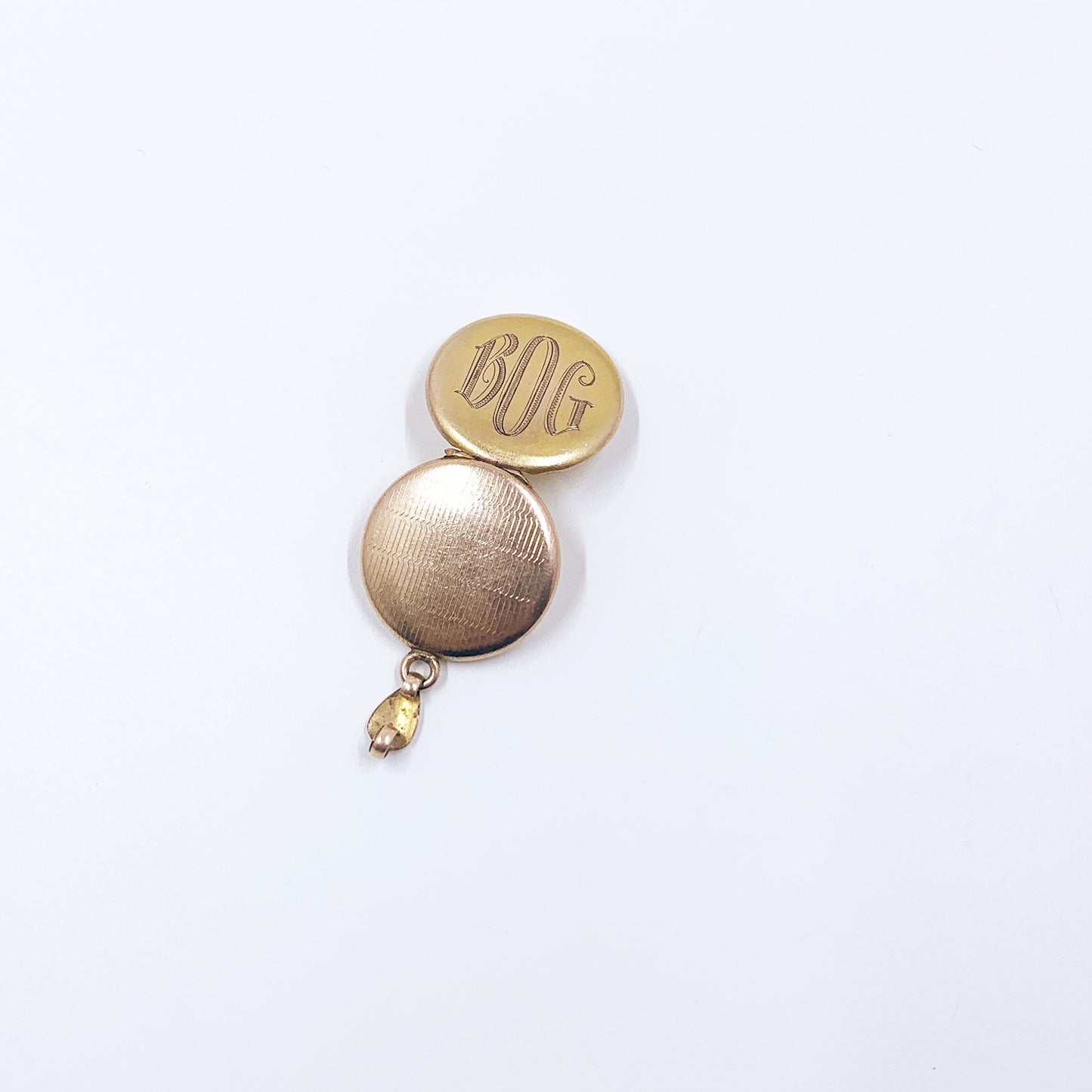 Antique Gold Filled Monogrammed Round Locket | BOG Monogram Bliss Brothers CO Locket