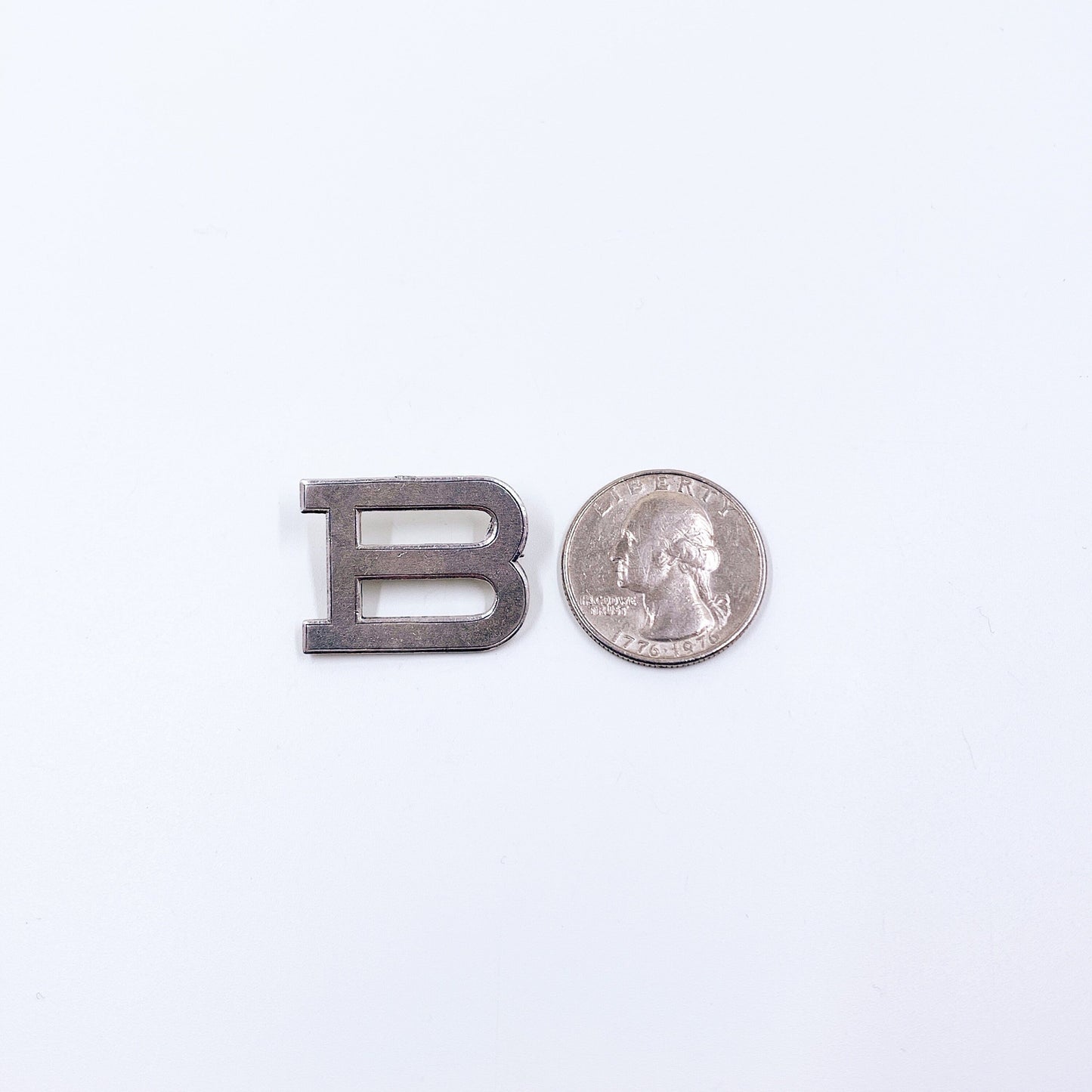 Antique Silver Letter B Brooch | Silver Monogram Letter B Brooch