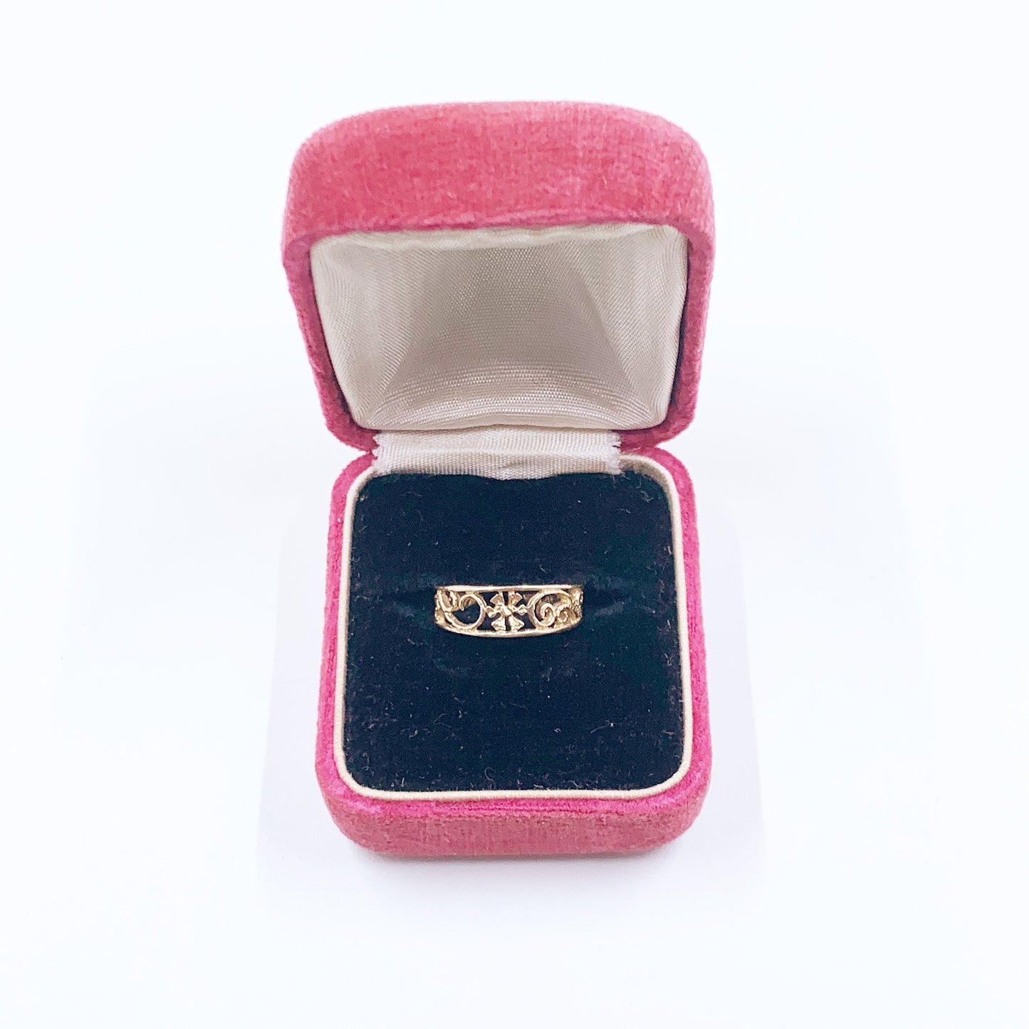 Estate 14k Gold Filigree Floral Toe Ring