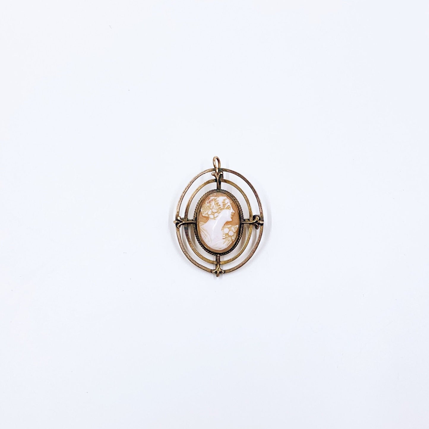 Vintage Gold Filled Cameo Brooch and Pendant