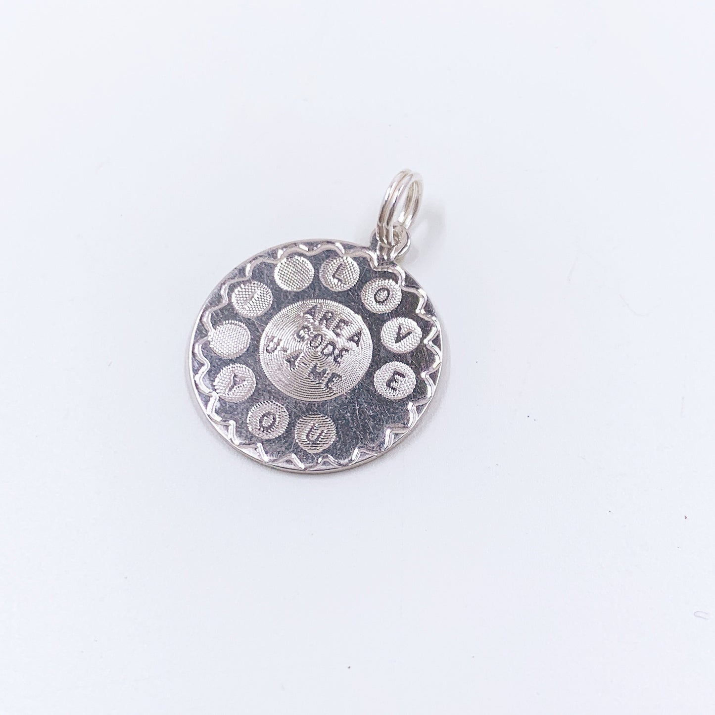 Vintage Spencer Sterling I Love You Charm, I Love You Area Code U-4-ME Charm, Rotary Phone Pendant