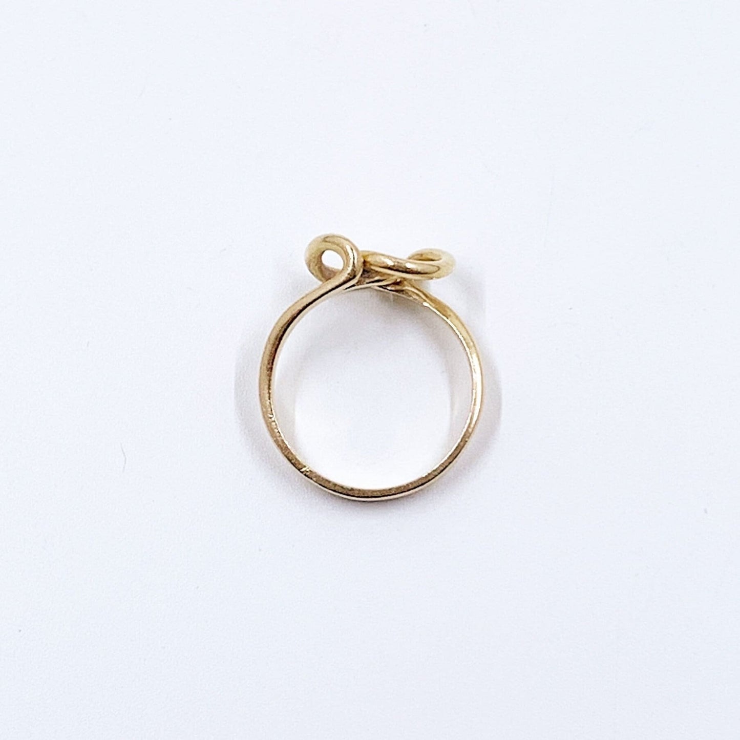 Estate 14K Gold Abstract Loop Ring | Size 7.5 Ring