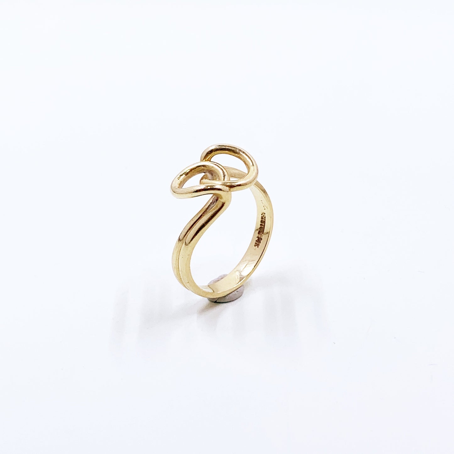 Estate 14K Gold Abstract Loop Ring | Size 7.5 Ring