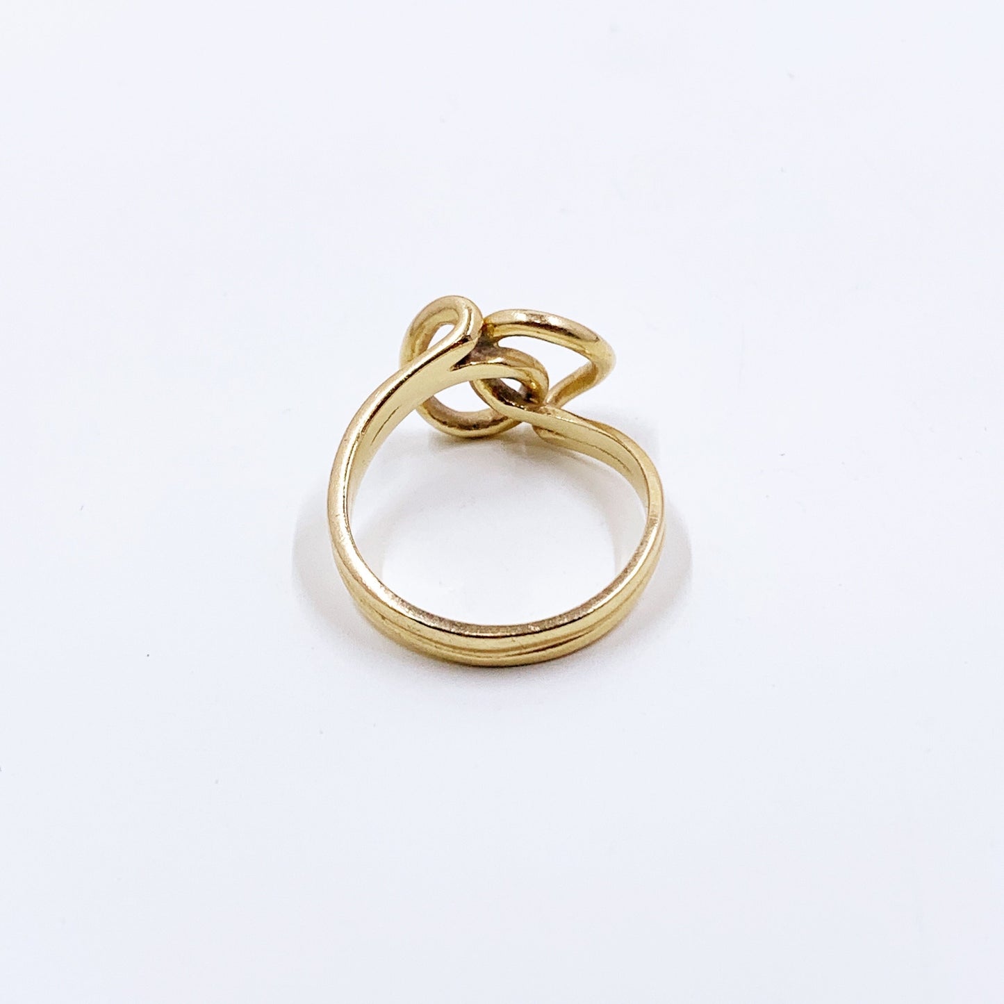 Estate 14K Gold Abstract Loop Ring | Size 7.5 Ring