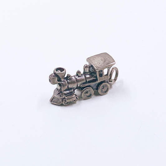 Vintage Wells Sterling Locomotive Charm, Sterling Train Charm