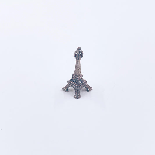 Vintage Silver Eiffel Tower Charm, Paris Charm, 1889 World's Fair Landmark