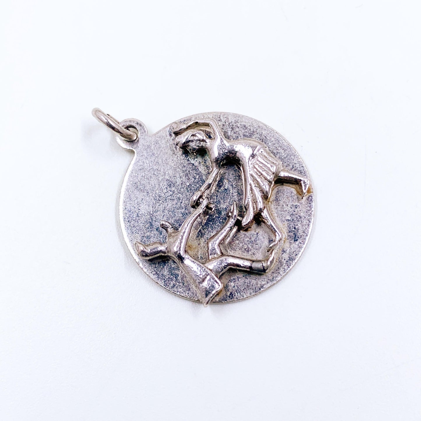 Vintage Sterling Couple Dancing Charm, Sterling 3D Dancers Pendant