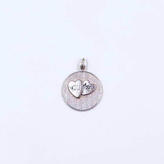 Vintage Wells Sterling You & Me Heart Charm
