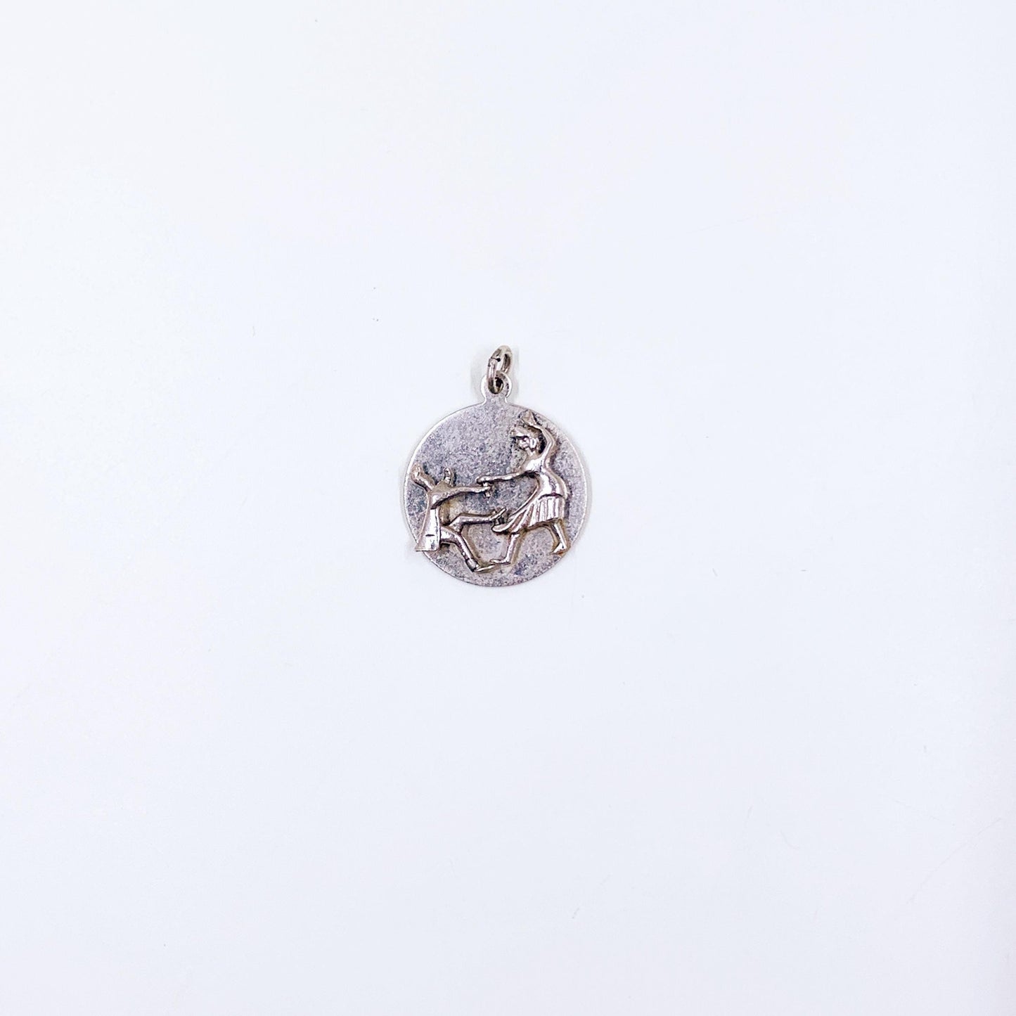 Vintage Sterling Couple Dancing Charm, Sterling 3D Dancers Pendant