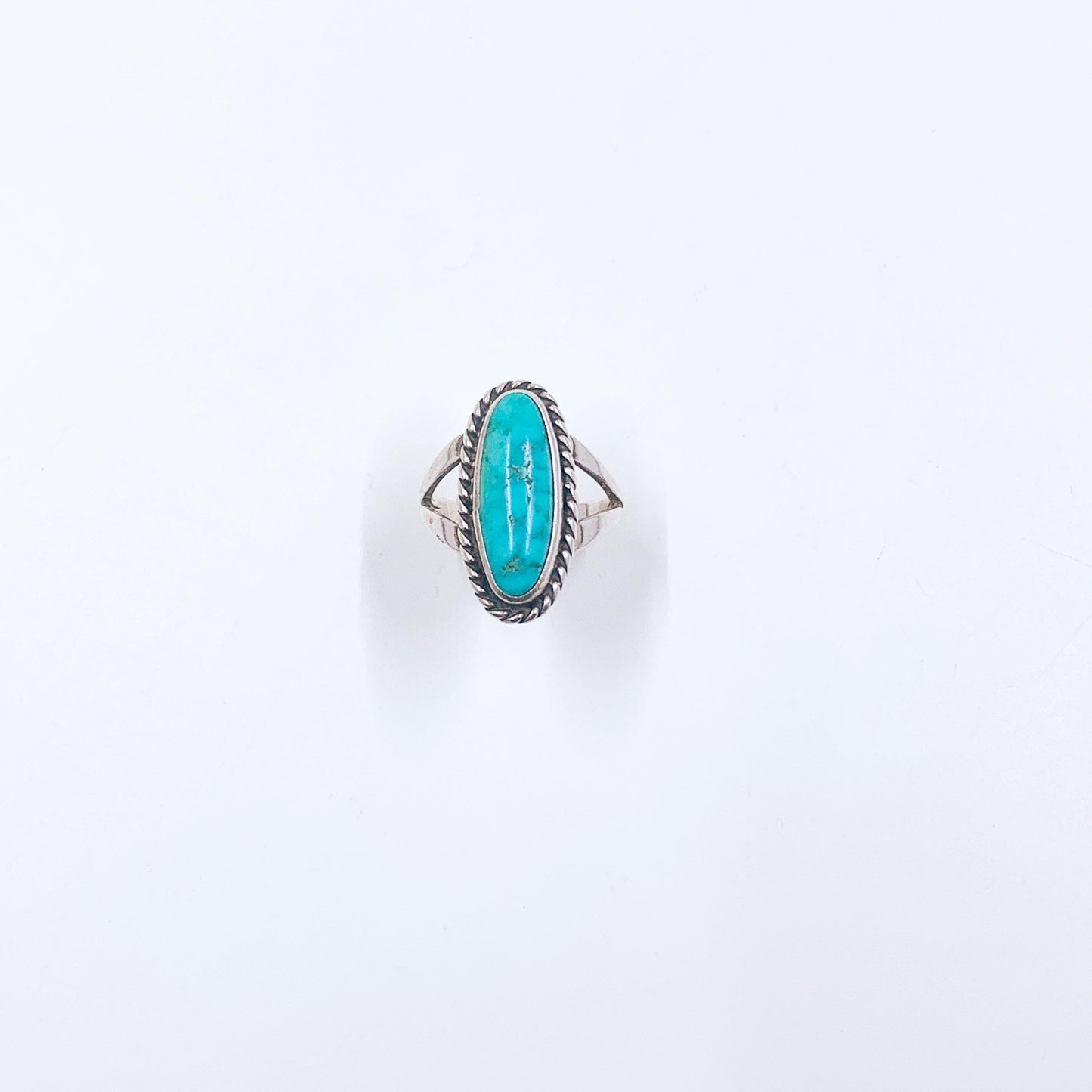 Vintage Navajo Sterling Tony Guerro Turquoise Ring, Size 6 3/4 Ring