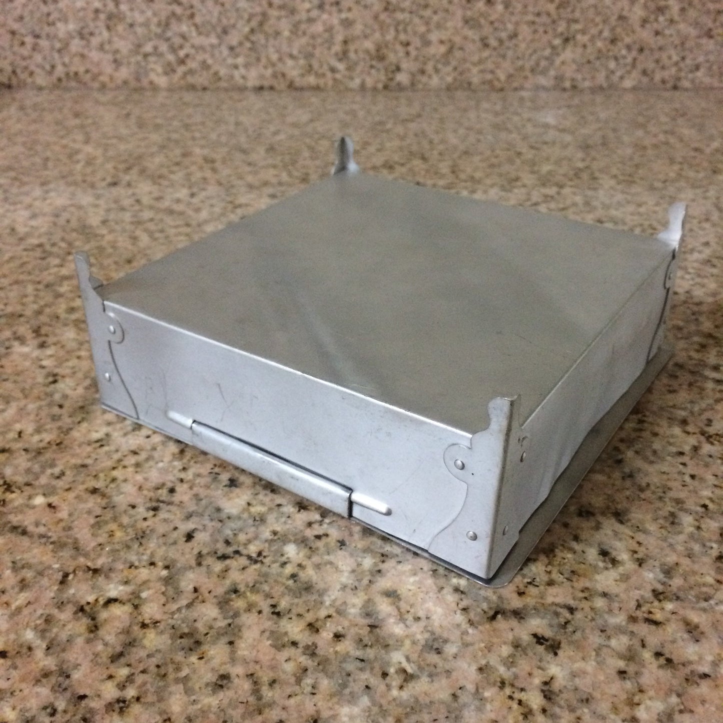 Vintage Handkerchief Aluminum Box | Vintage Aluminum Container