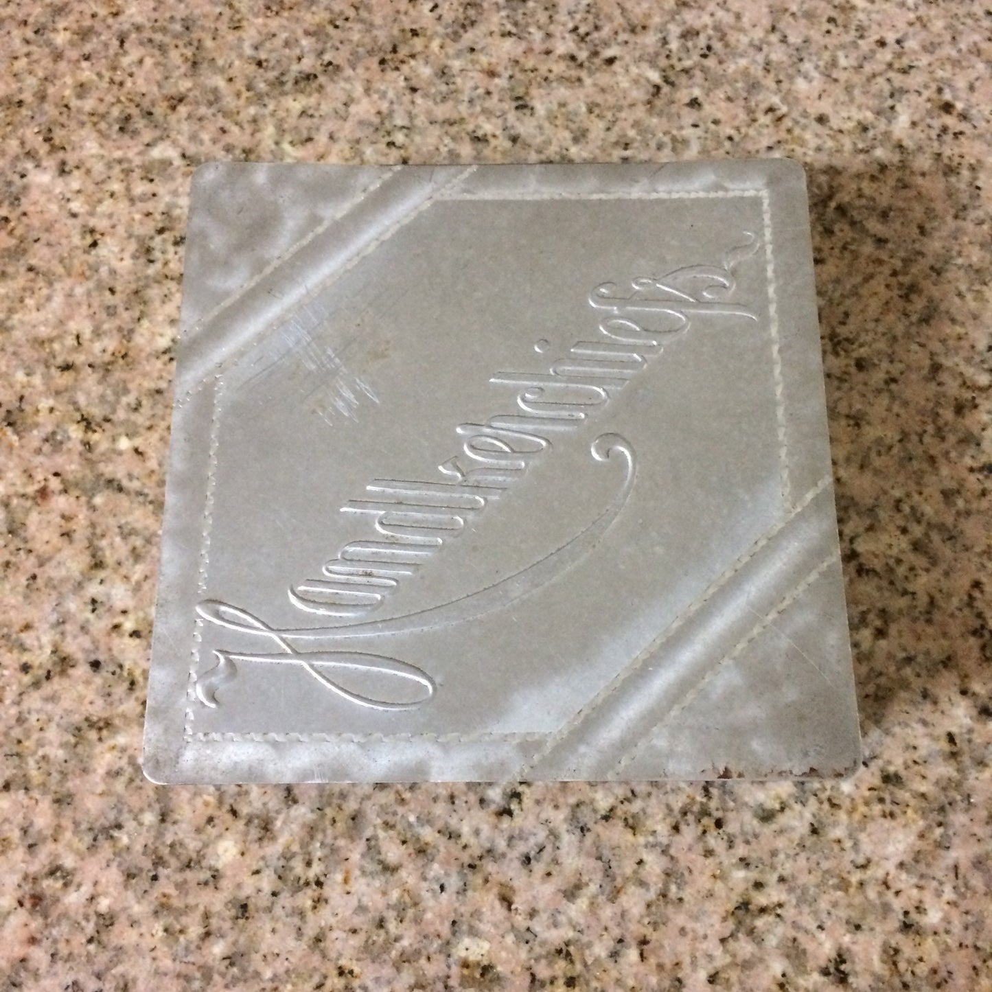 Vintage Handkerchief Aluminum Box | Vintage Aluminum Container