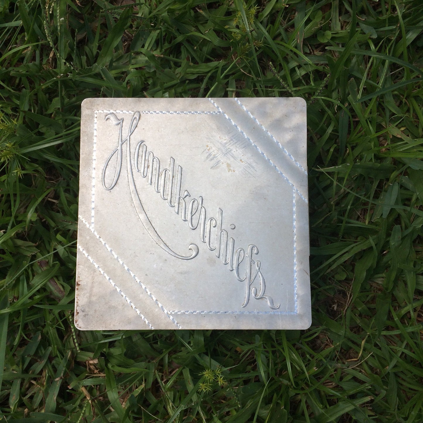 Vintage Handkerchief Aluminum Box | Vintage Aluminum Container