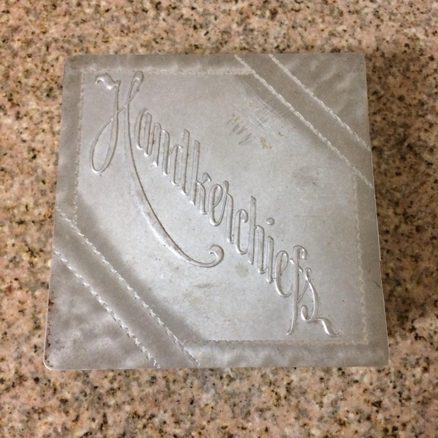 Vintage Handkerchief Aluminum Box | Vintage Aluminum Container