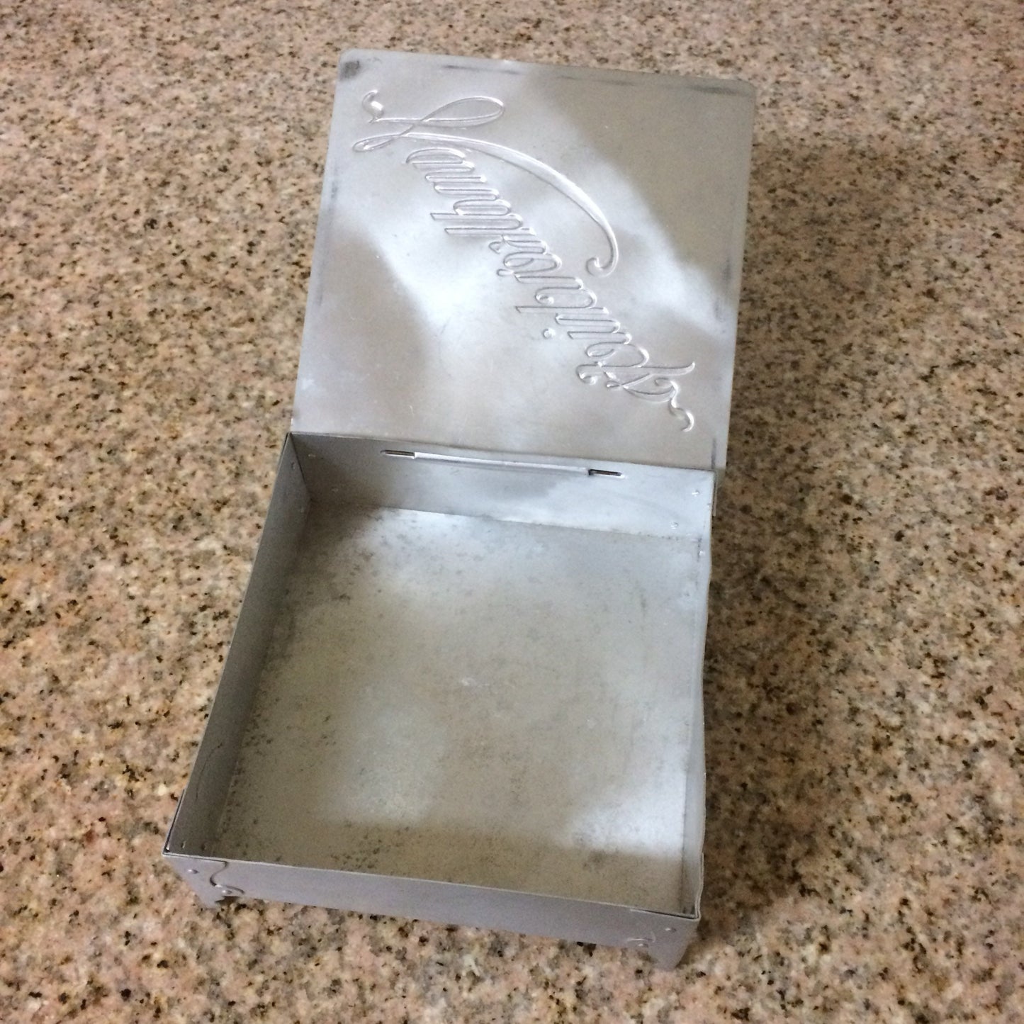 Vintage Handkerchief Aluminum Box | Vintage Aluminum Container