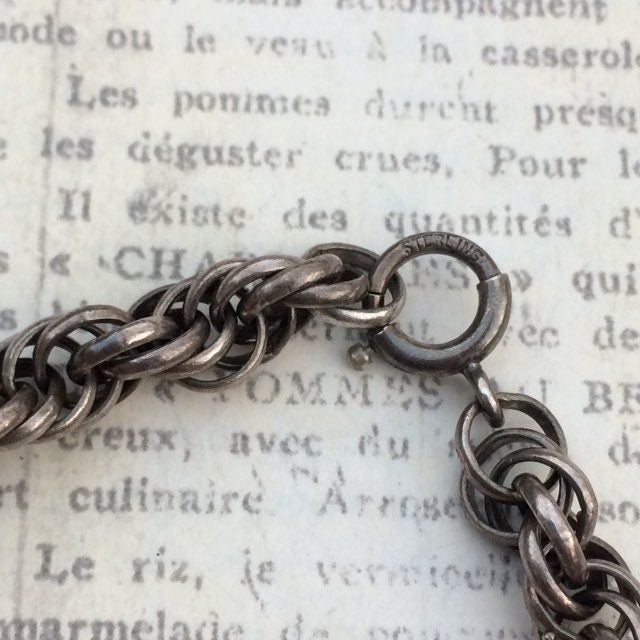 Vintage Silver Rope Bracelet | Rope Chain Link Bracelet