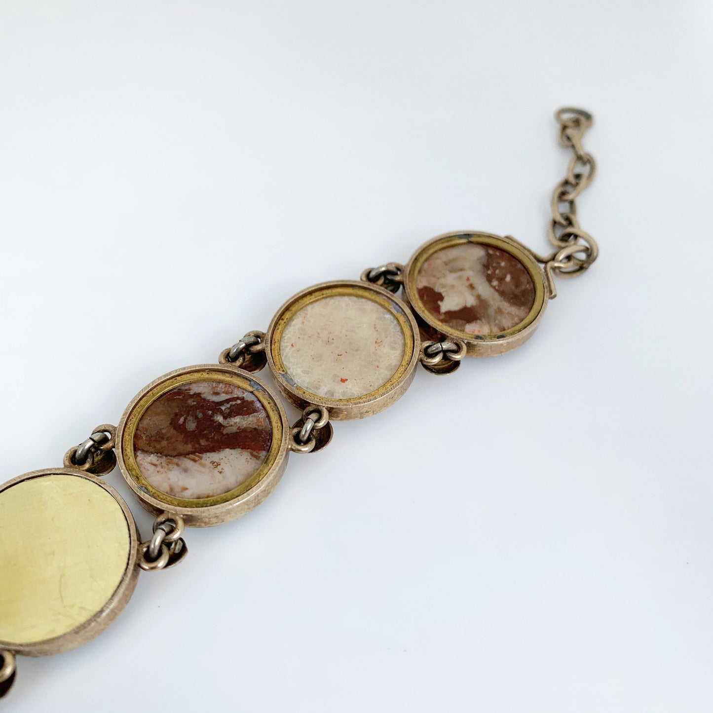 Vintage Jasper and Fossil Coral Bracelet