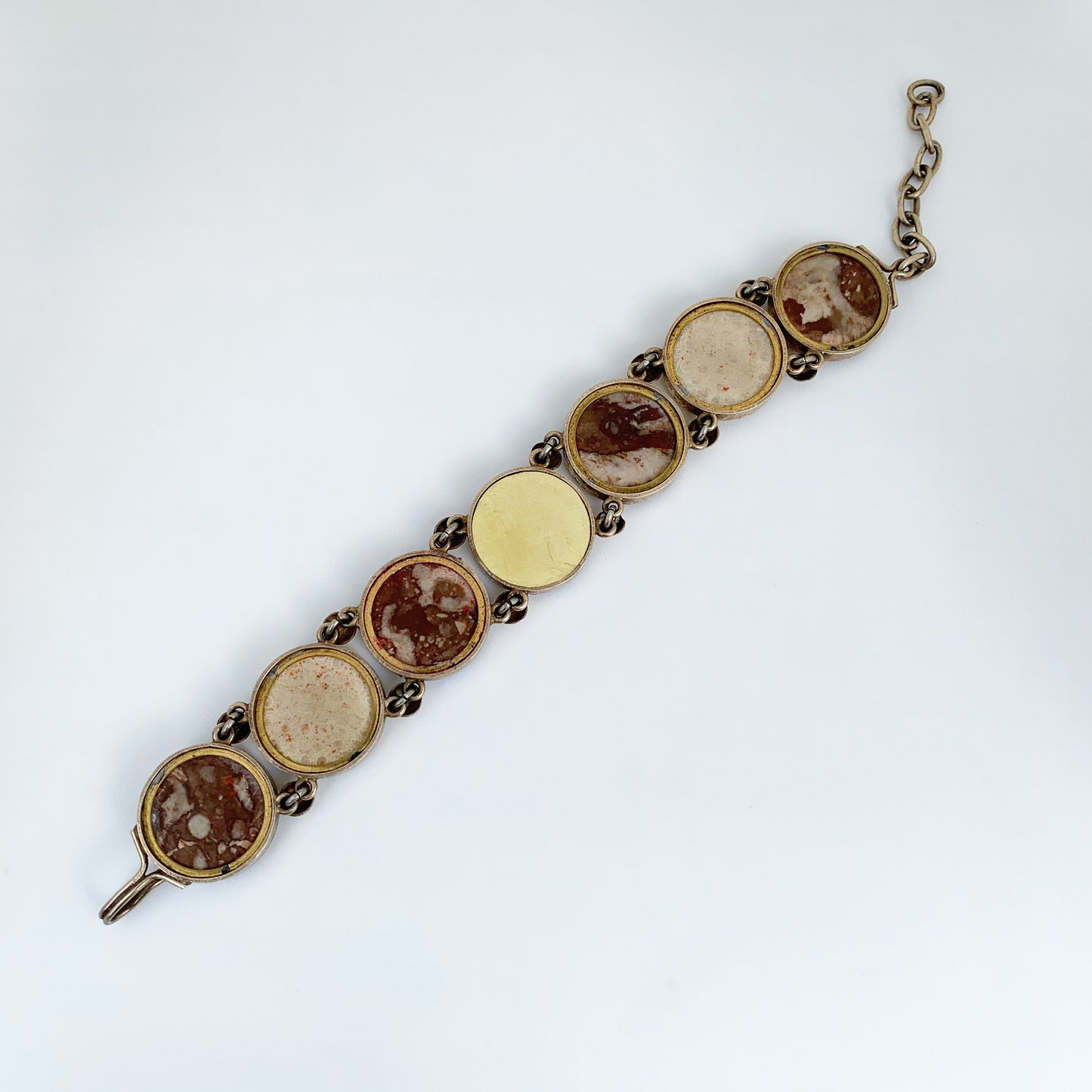 Vintage Jasper and Fossil Coral Bracelet