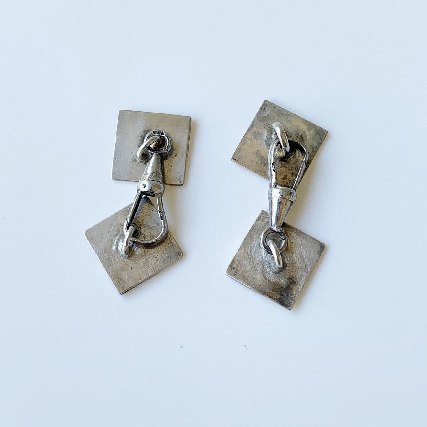 Vintage Modernist Silver Cufflinks