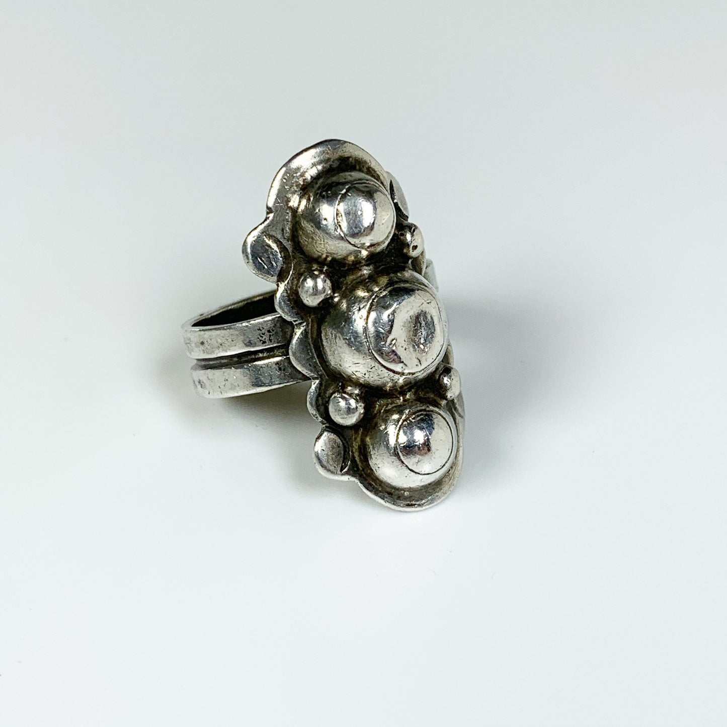 Vintage Alfredo Villasana Vindobonensis Modernist Ring | Silver Taxco Mexico Villasana Modernist Ring |  Size 7