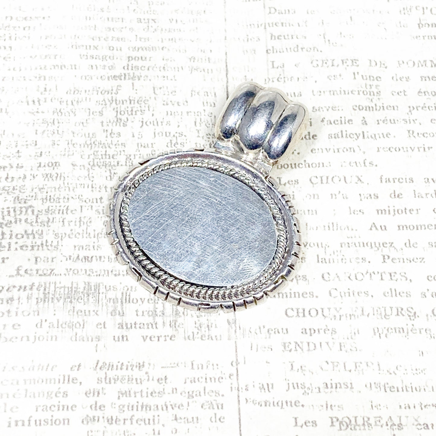 Vintage Silver Medallion Pendant | Large Signet Pendant