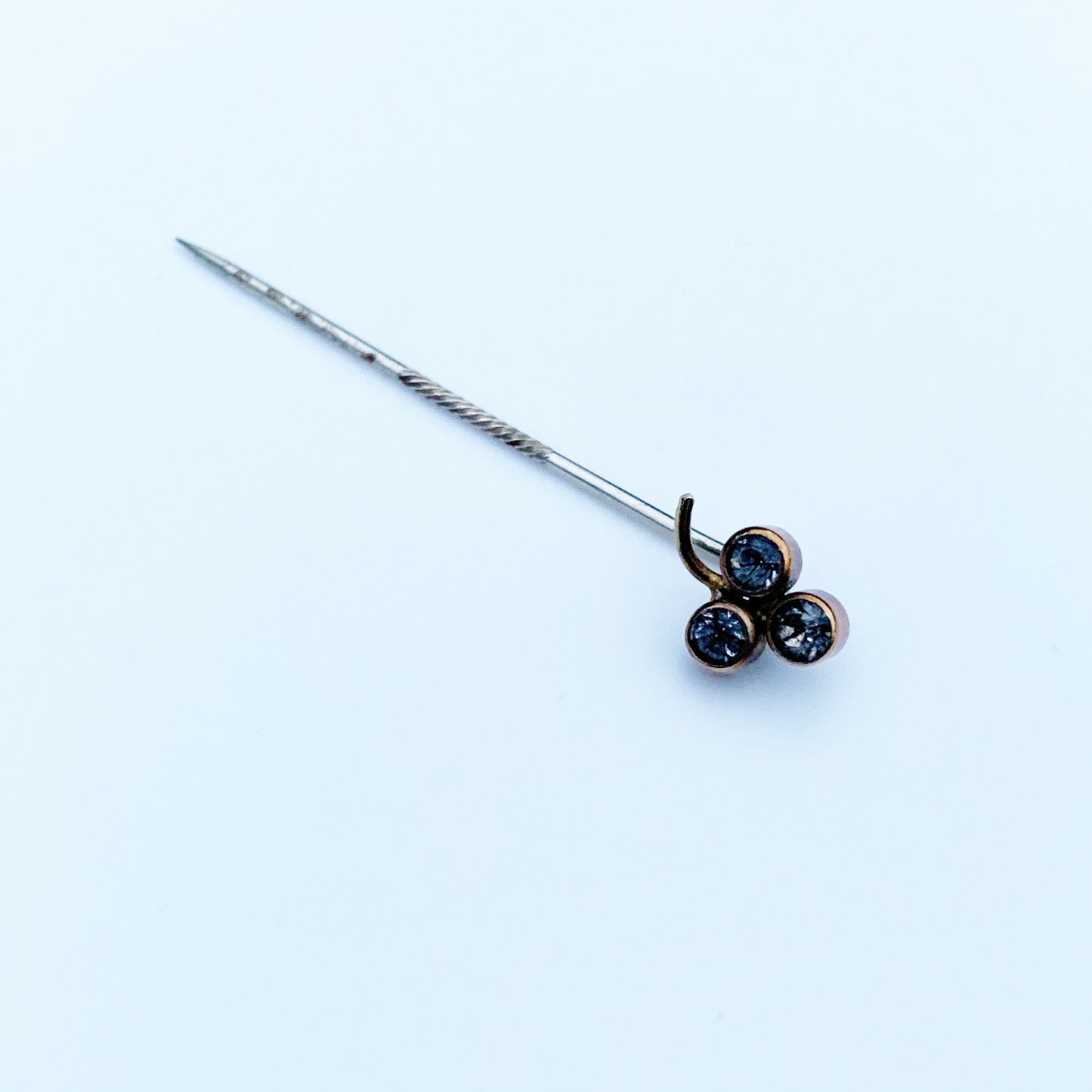 Victorian Clover Rhinestone Stick Pin