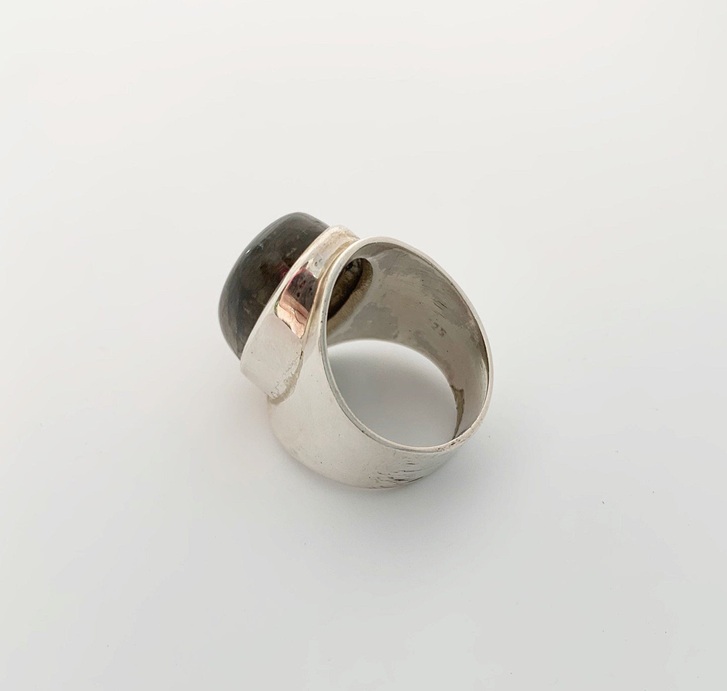 Vintage Silver Labradorite Ring | Large Labradorite Ring | Size 9 1/4 Ring