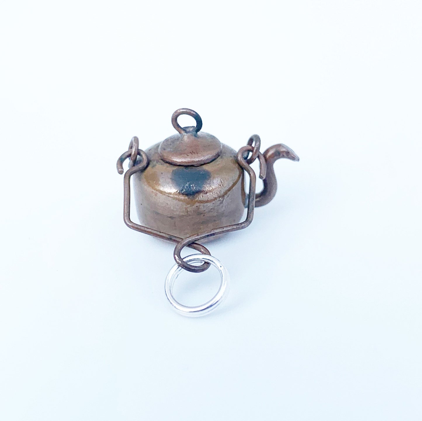 Vintage One Cent Tea Pot Charm | Exonumia | Wheat Penny Charm