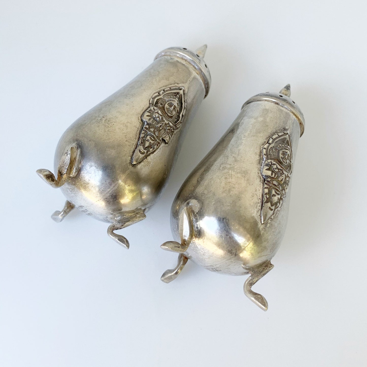 Vintage Sterling Silver Salt and Pepper Shakers | Siam Thailand KUI KEE Sterling