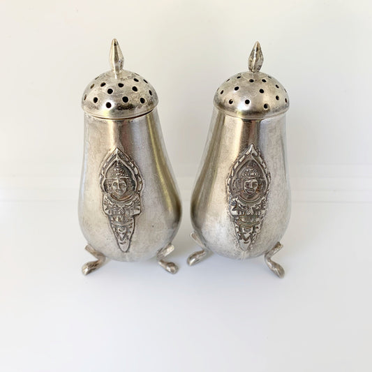 Vintage Sterling Silver Salt and Pepper Shakers | Siam Thailand KUI KEE Sterling