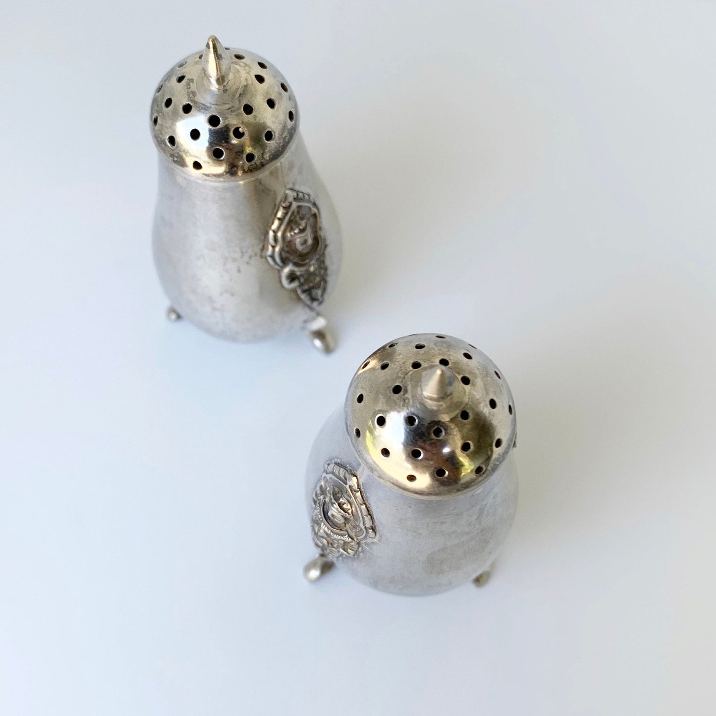 Vintage Sterling Silver Salt and Pepper Shakers | Siam Thailand KUI KEE Sterling