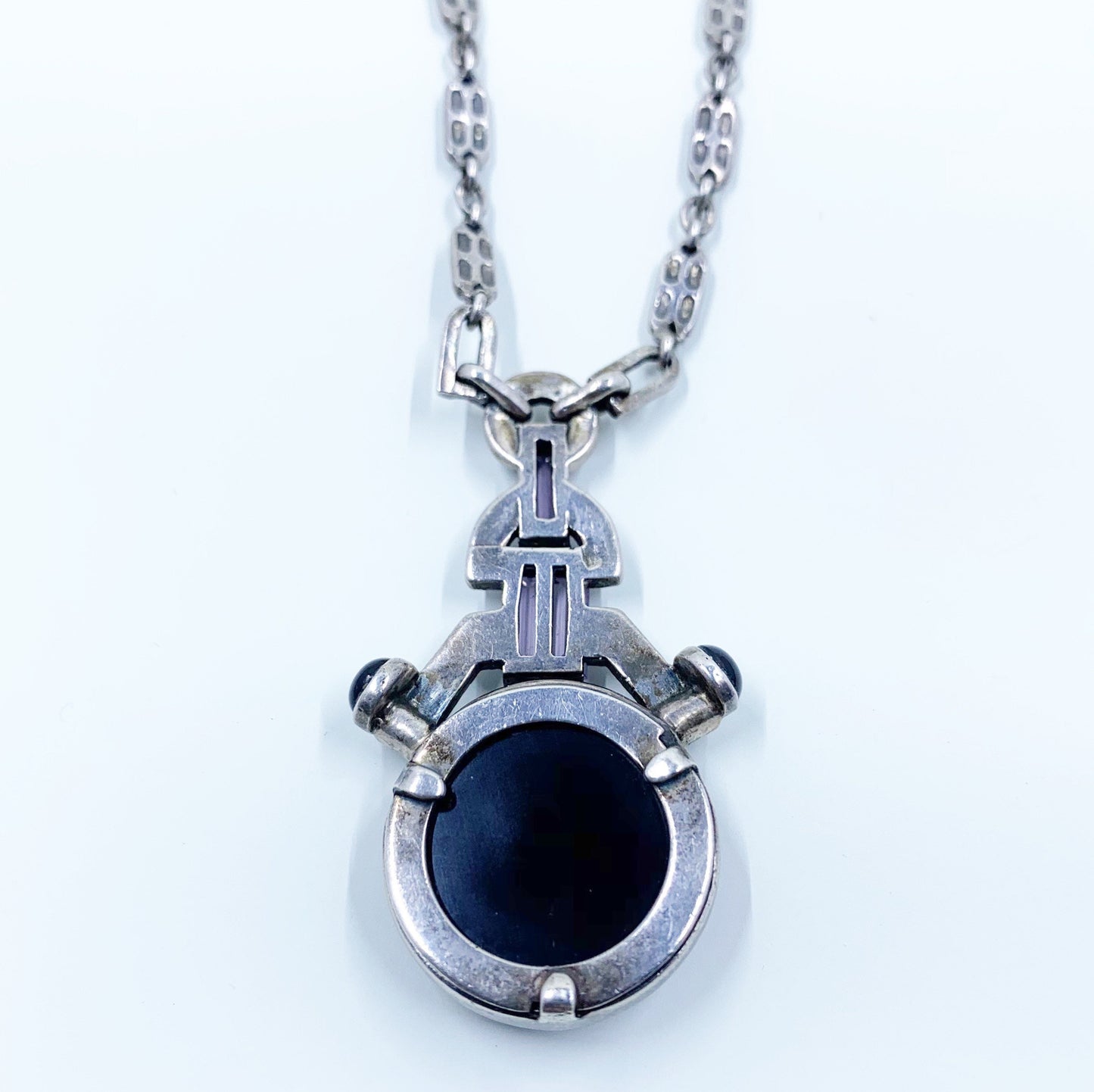 Vintage Art Deco Style Onyx Necklace | Vintage Creations Heirloom 73 Jewelry