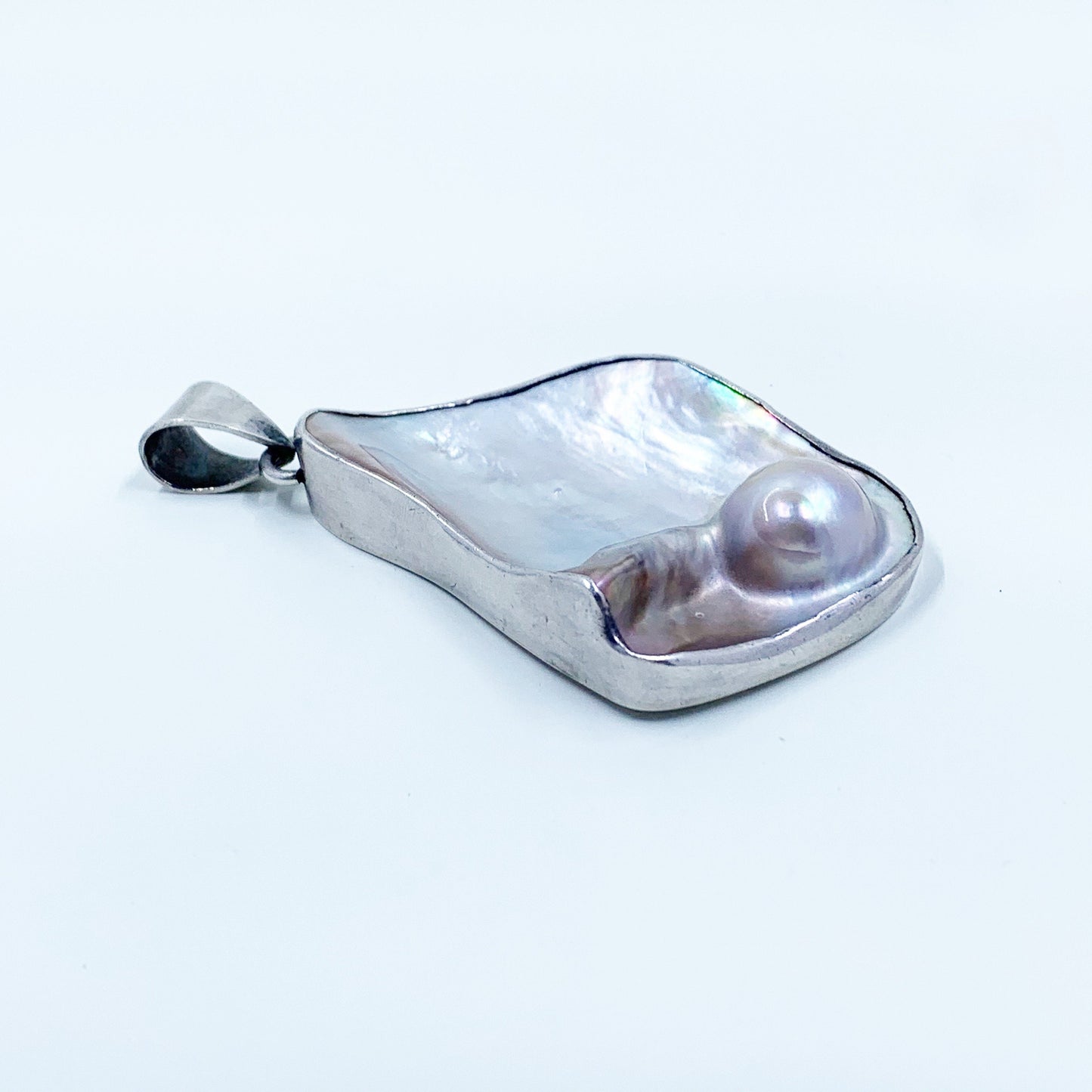 Vintage Blister Pearl Pendant | David Howell Silver Pearl Pendant