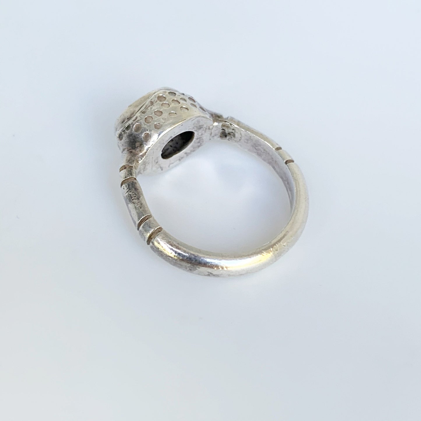 Silver Labradorite Ring | Oval Labradorite Ring | Textured Ring | Size 6 3/4 Ring