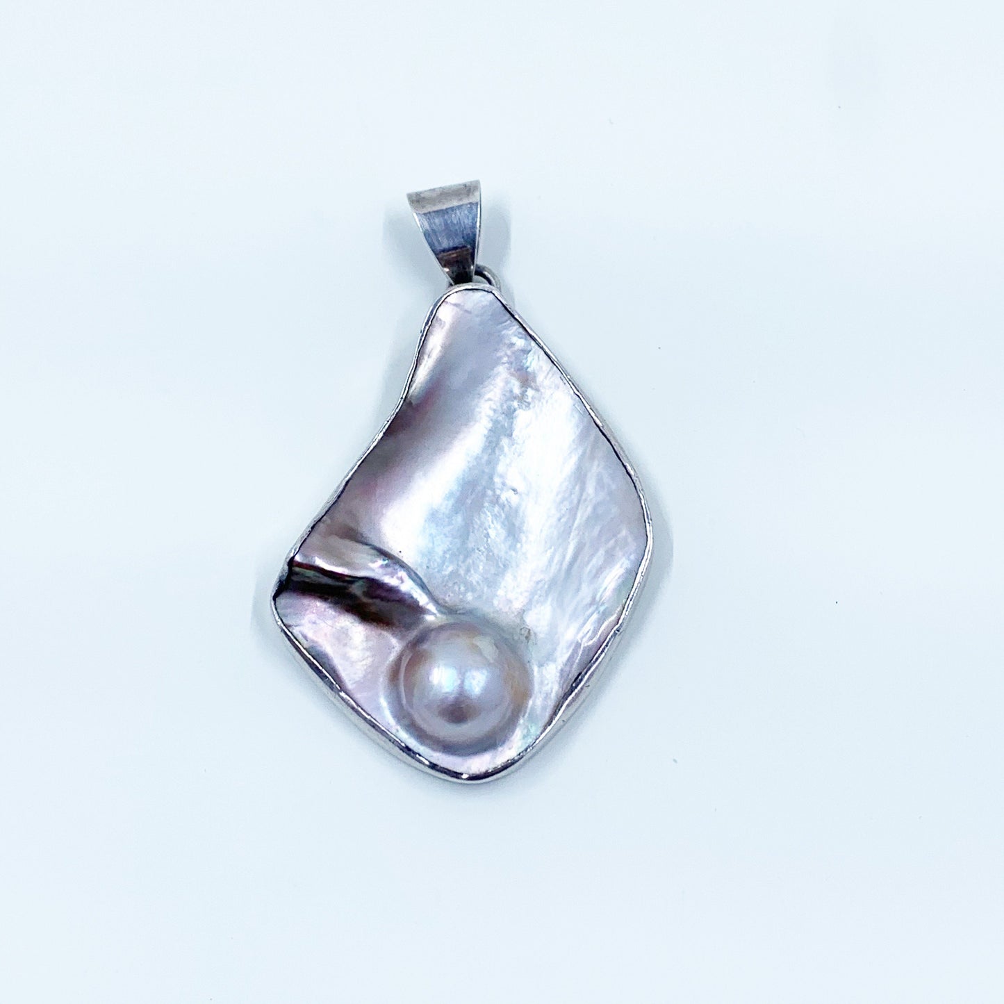 Vintage Blister Pearl Pendant | David Howell Silver Pearl Pendant