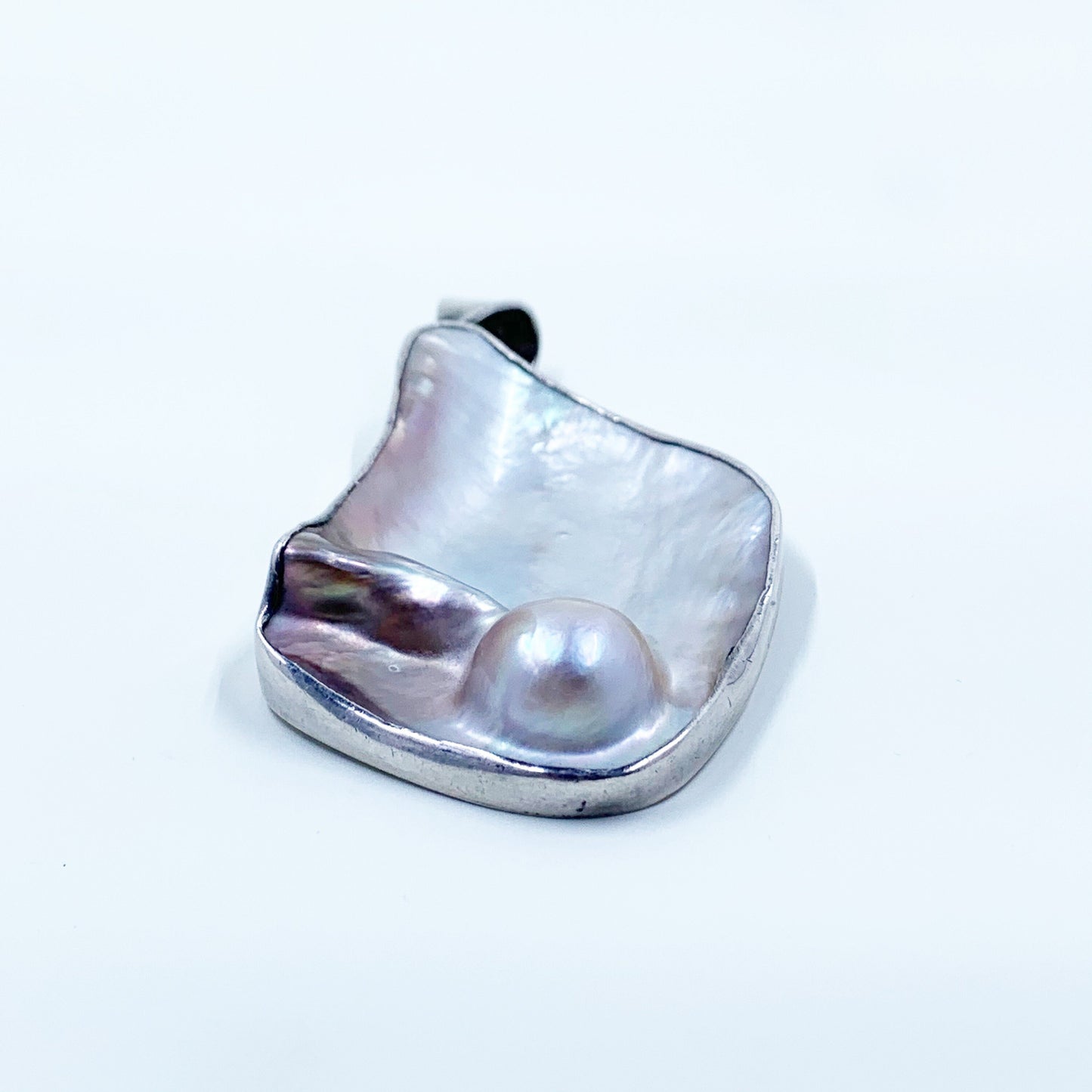 Vintage Blister Pearl Pendant | David Howell Silver Pearl Pendant