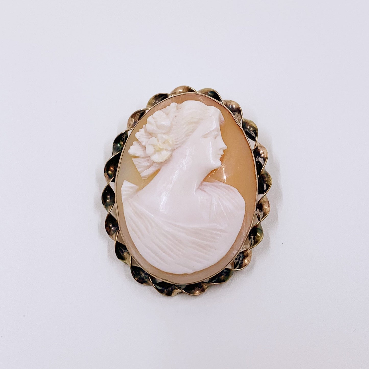 Vintage Gold Filled Cameo Brooch