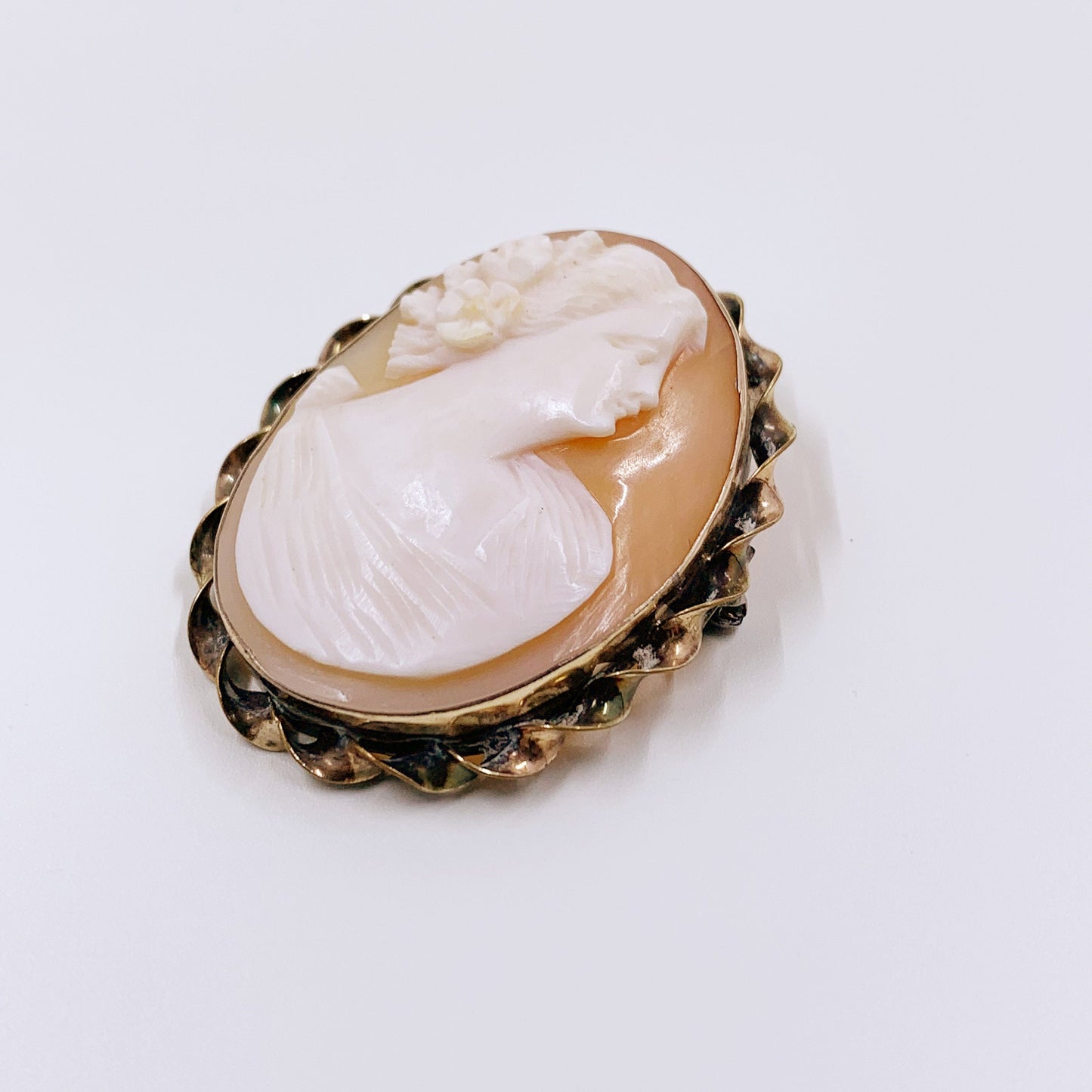 Vintage Gold Filled Cameo Brooch