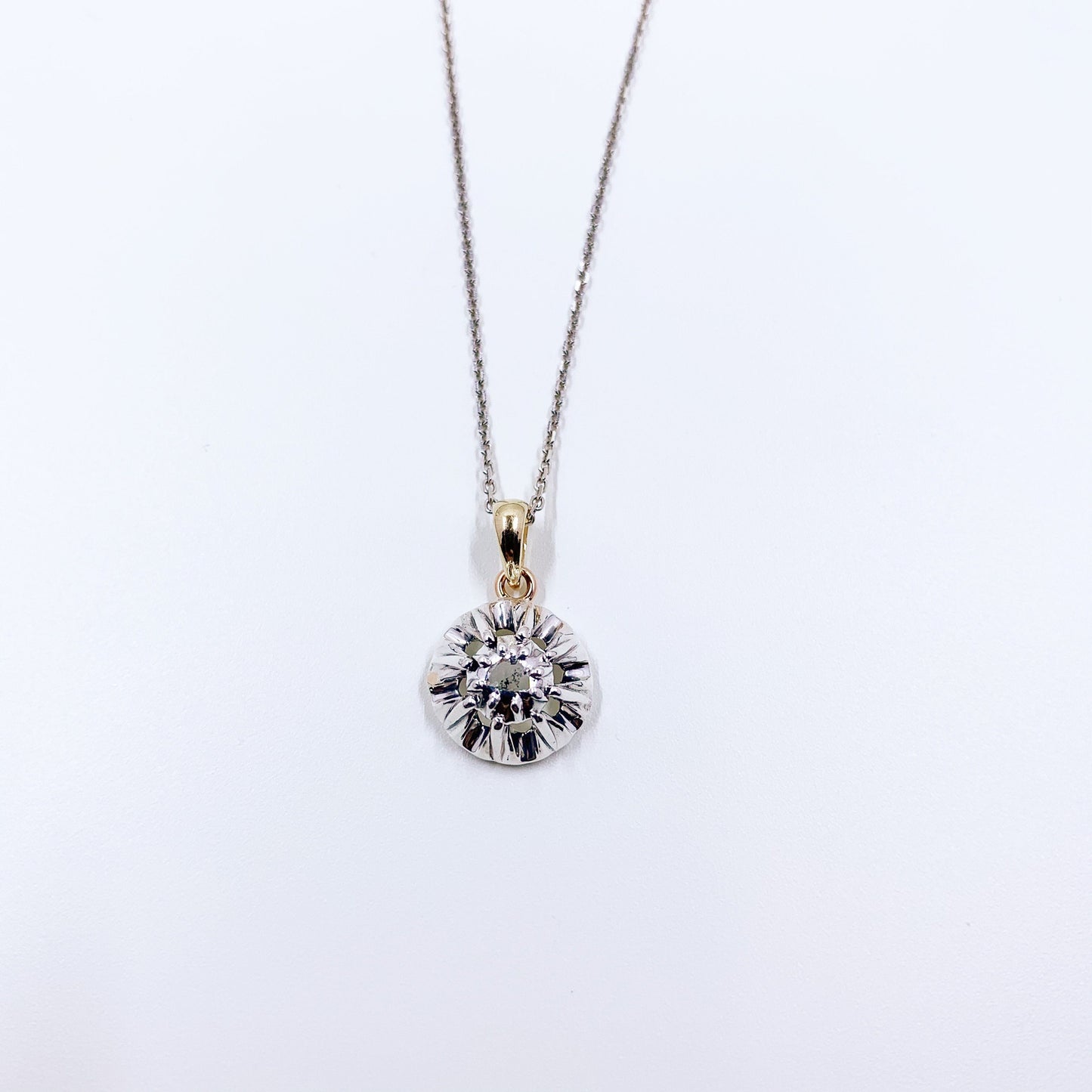 Antique Georgian Solitaire Diamond Pendant | Conversion | Antique Rose Cut Diamond Pendant