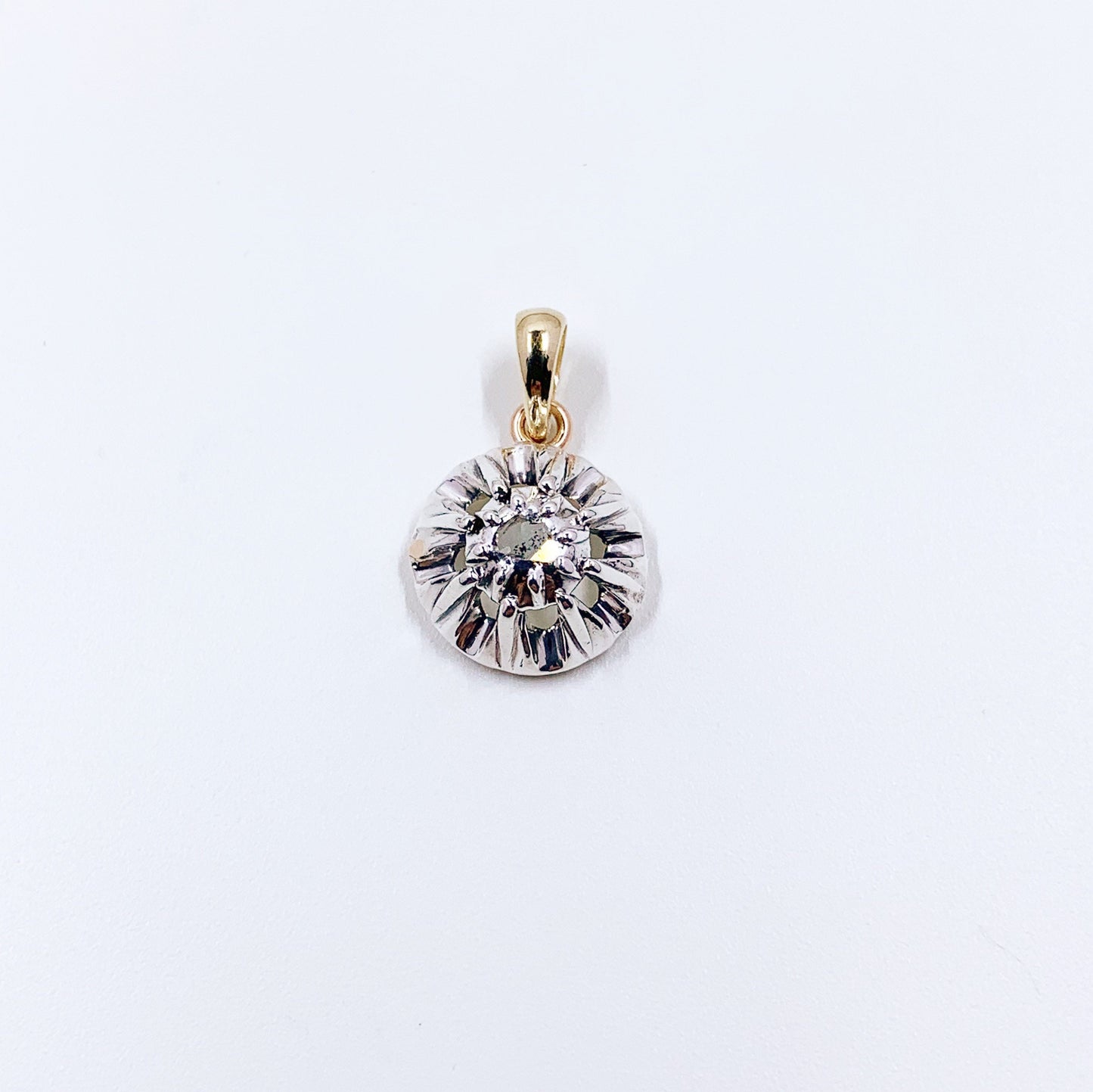 Antique Georgian Solitaire Diamond Pendant | Conversion | Antique Rose Cut Diamond Pendant