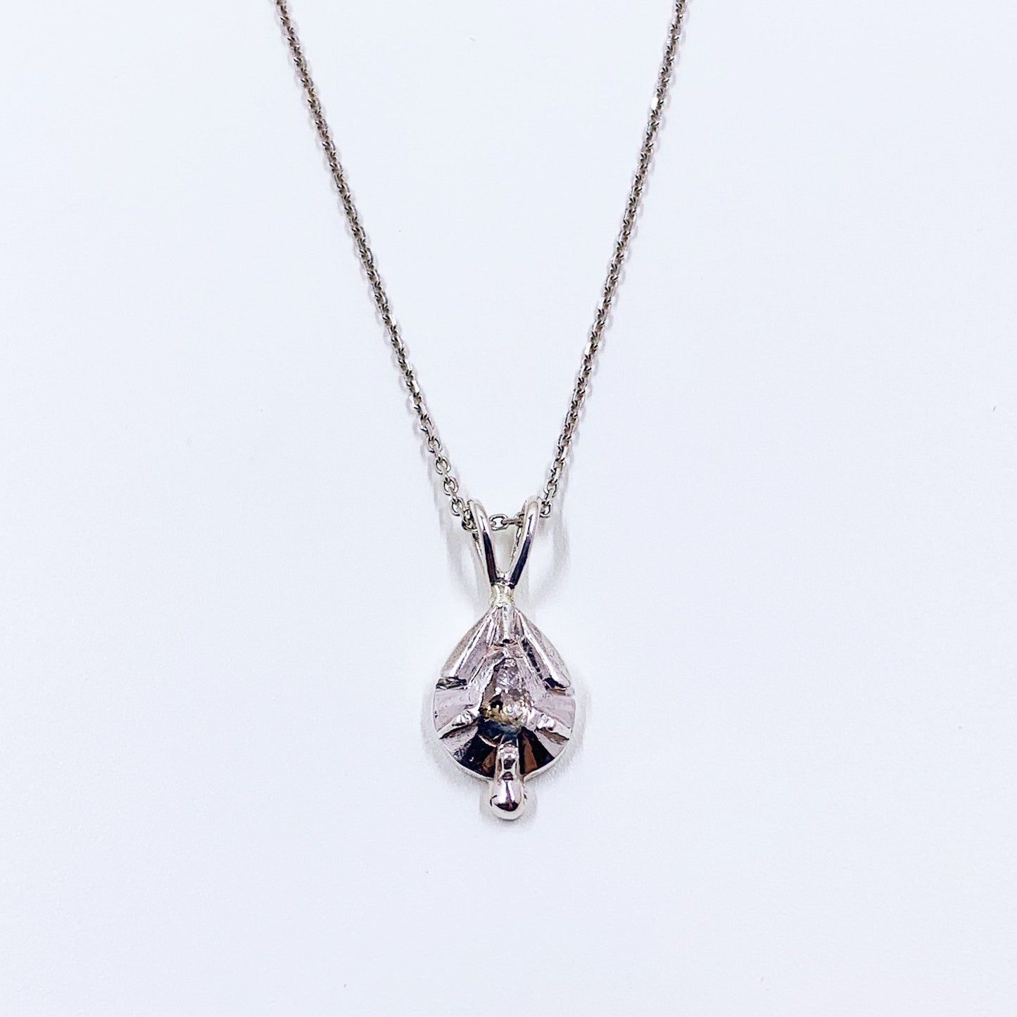 Antique Georgian Conversion Solitare Diamond Pendant | Antique Rose Cut Diamond Pendant