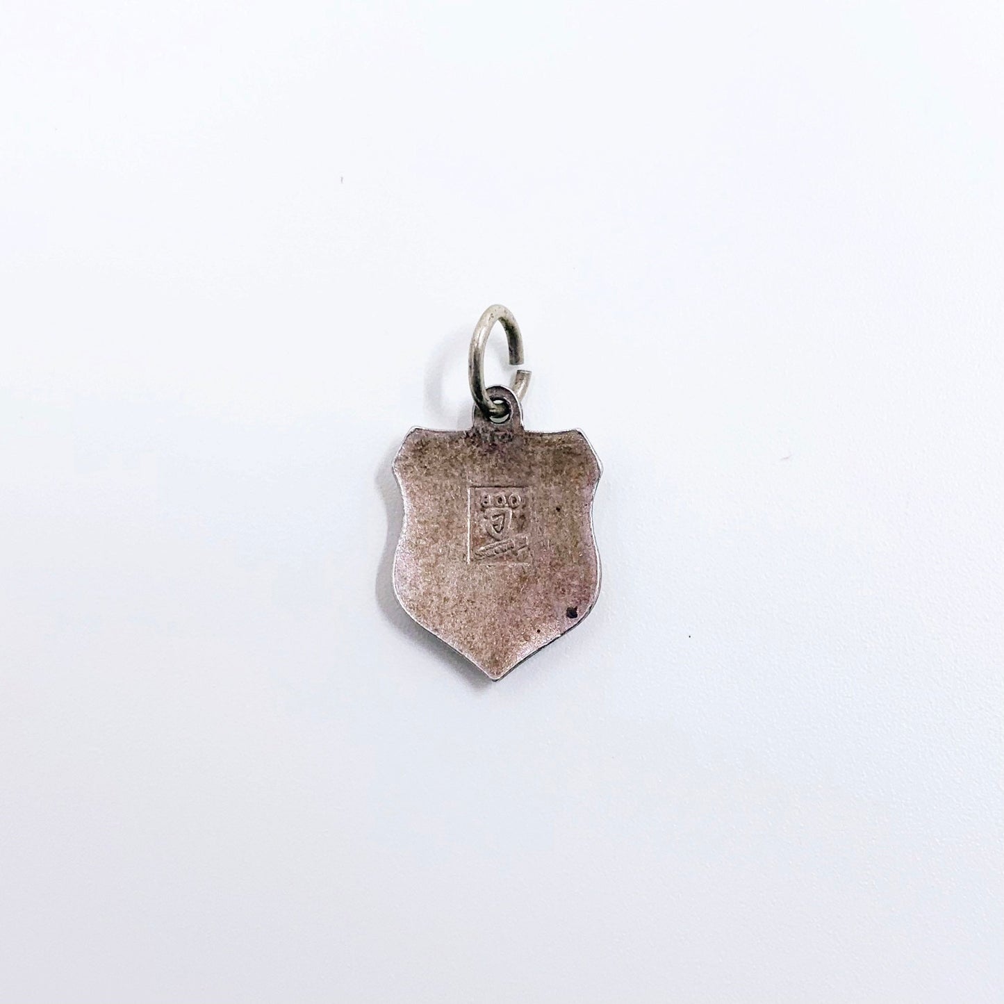 Vintage Silver Triberg Enamel Shield Charm | Vintage Enamel Travel Shield Charm | 800 Silver Charm