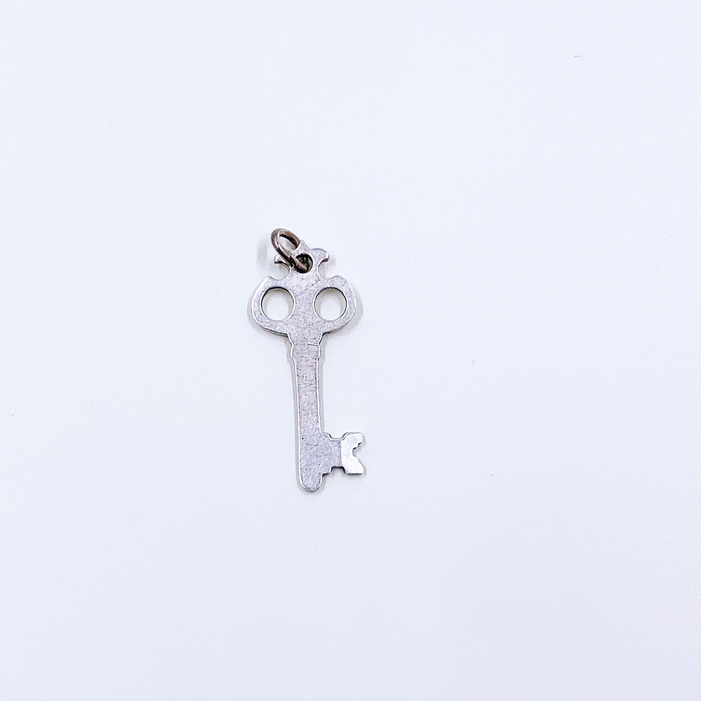 Vintage Silver Key to Success Charm | Skeleton Door Key Charm | Success Key Pendant